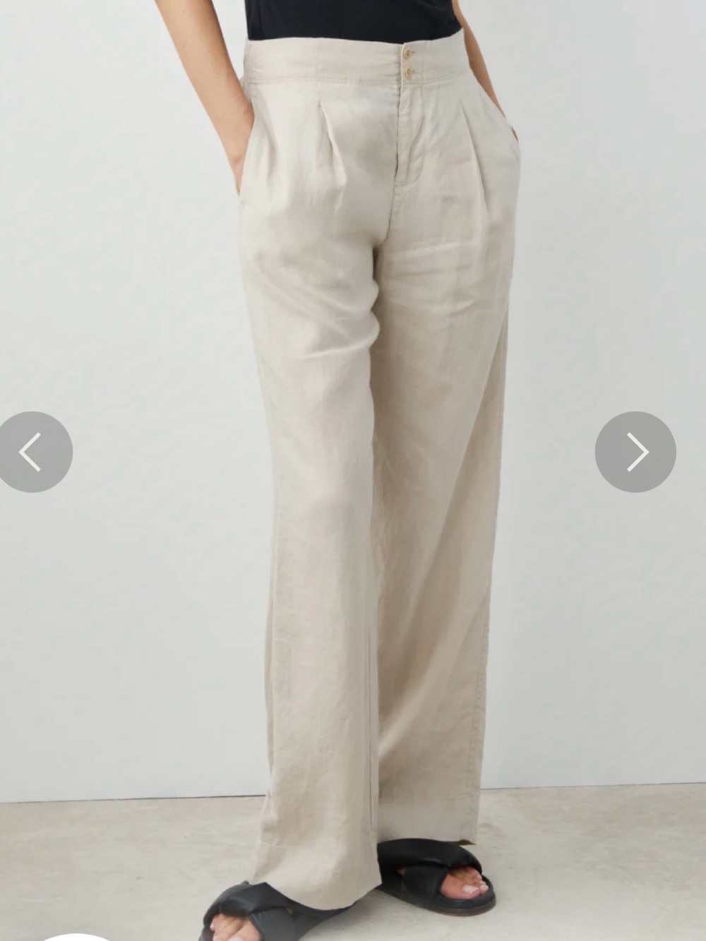 AYR Supremo linen pants sand, xs